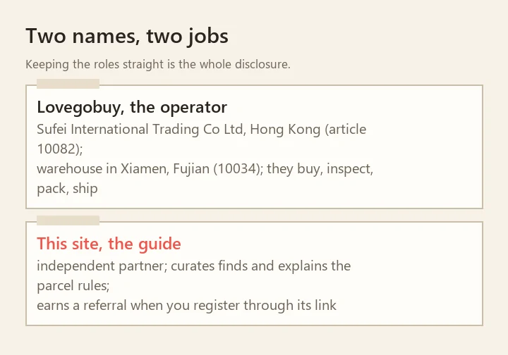 two slips separating the operator company from this guide site and its referral model