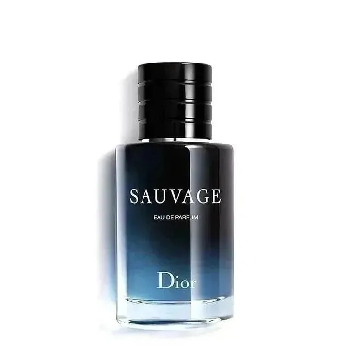 navy blue gradient eau de parfum bottle on a plain background