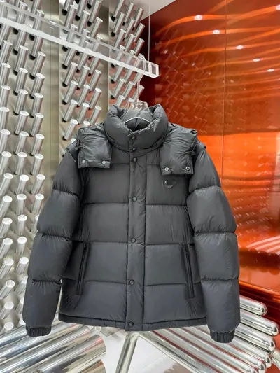 women's grey hooded down puffer jacket